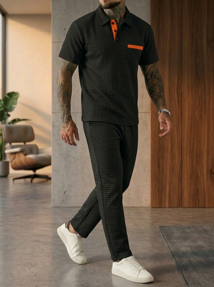 Men'S Fashion Polo - Summer New Men's Fashion Color Block