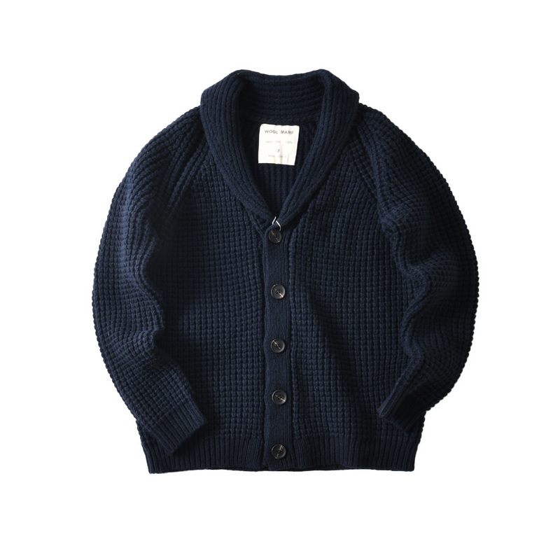 Men'S Fashion Zip Sweater - Eu Vintage 100% Wool Chunky Knit