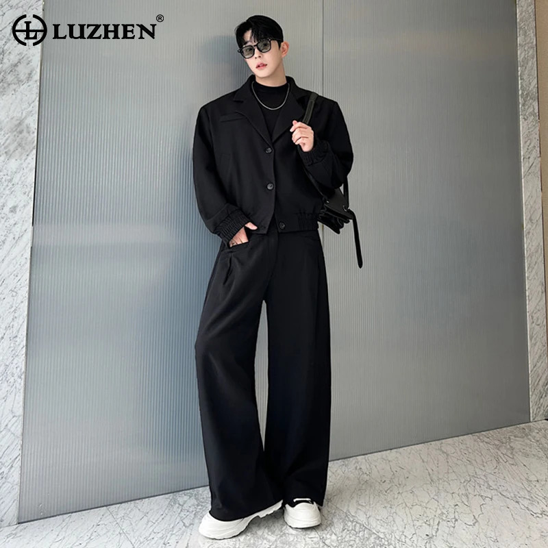 Mens Fashion Blazer - LUZHEN Spring Blazer Neck Casual Jacket