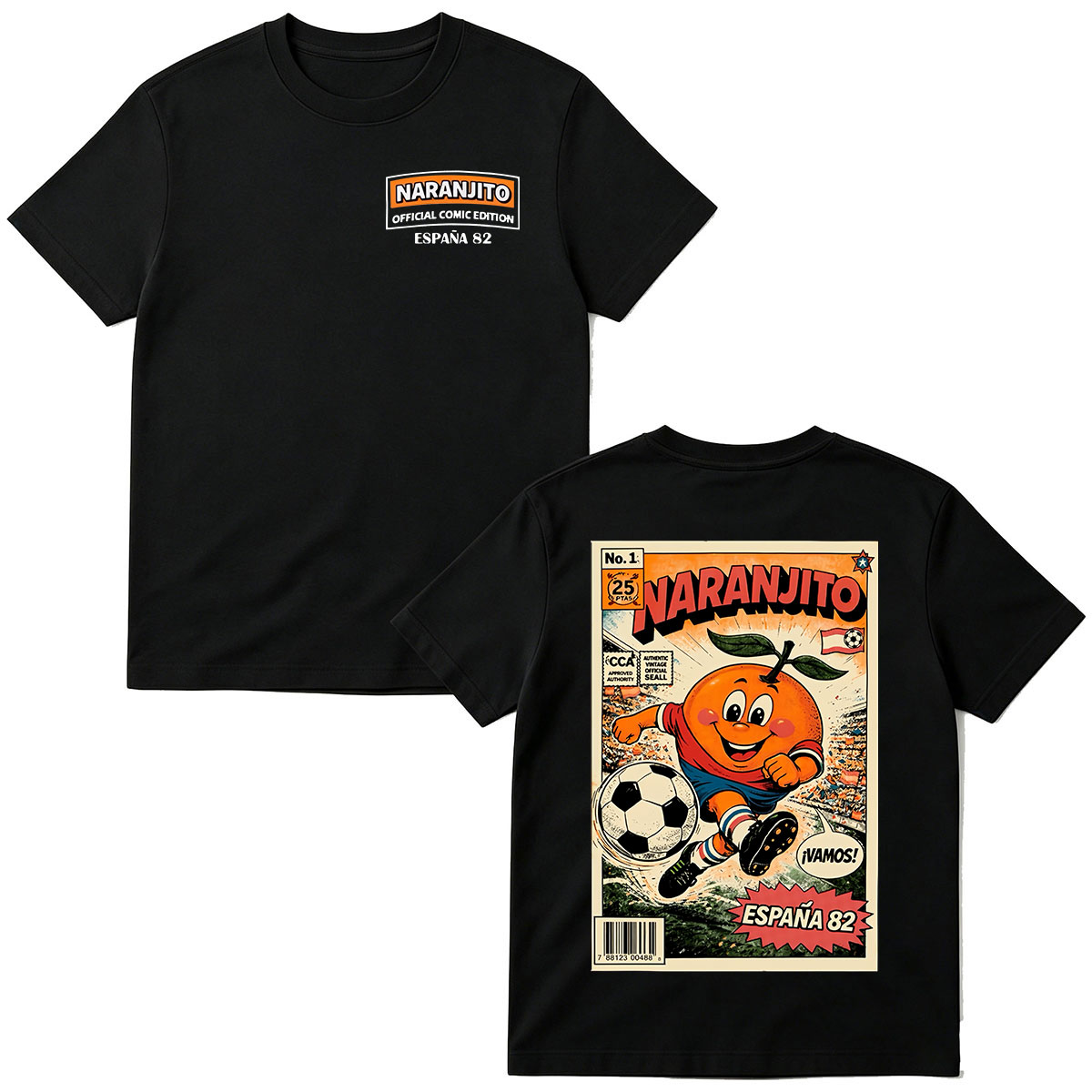 Mens Fashion Magazines - Men Retro Football Comic Style T‑Shirt