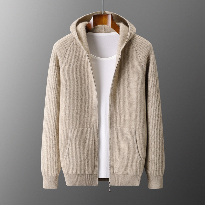 Men'S Fashion Zip Sweater - New Men's Thick Zipper Hoodie Cardigan100%