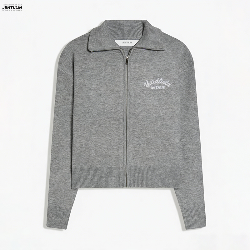 Men'S Fashion Zip Sweater - Retro Spliced ​​Zipper Knitted Sweater Women