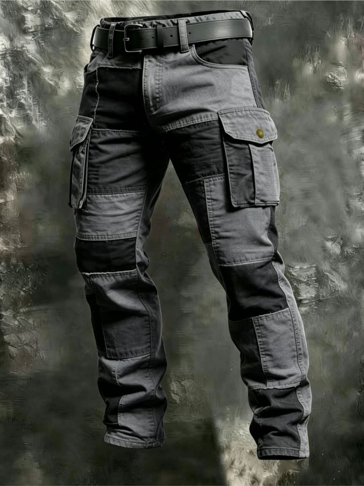 Cotton Men Cargo Pants Khaki C - Men'S Fashion Trousers review and price
