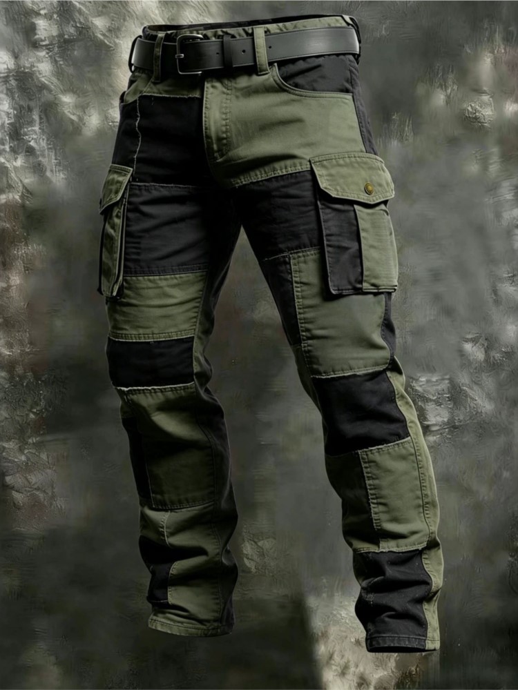 Cotton Men Cargo Pants Khaki C - Men'S Fashion Trousers review and price