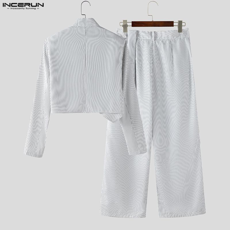 INCERUN Men Sets Striped Elega - Mens Fashion Blazer review and price