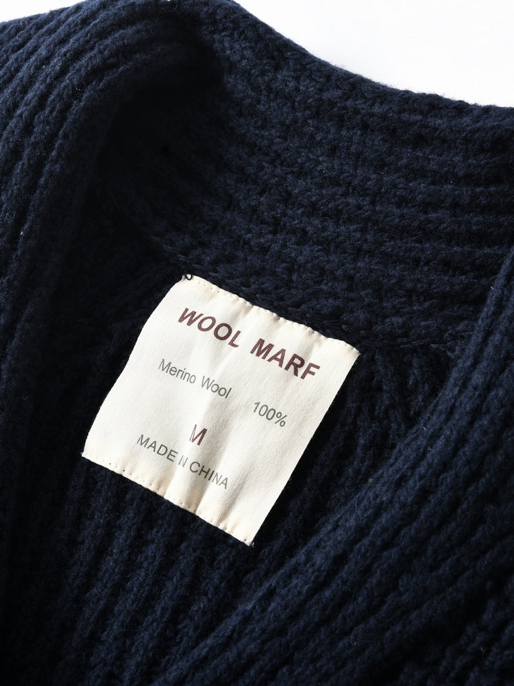 Eu Vintage 100% Wool Chunky Kn - Men'S Fashion Zip Sweater review and price