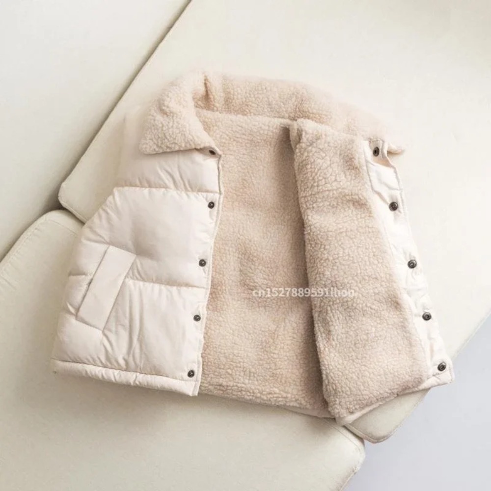 Kids Winter Warm Puffer Vest S - Sherpa Jacket Fleece review and price