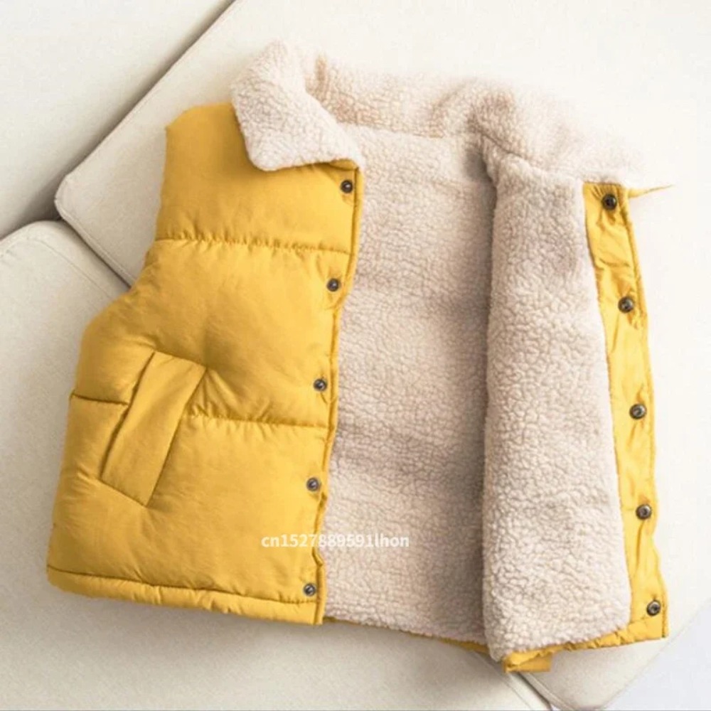 Kids Winter Warm Puffer Vest S - Sherpa Jacket Fleece review and price