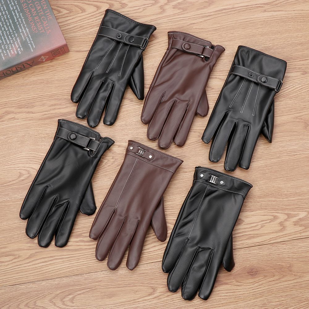 Men's Fleece Thermal Leather G - Driving Gloves Leather review and price
