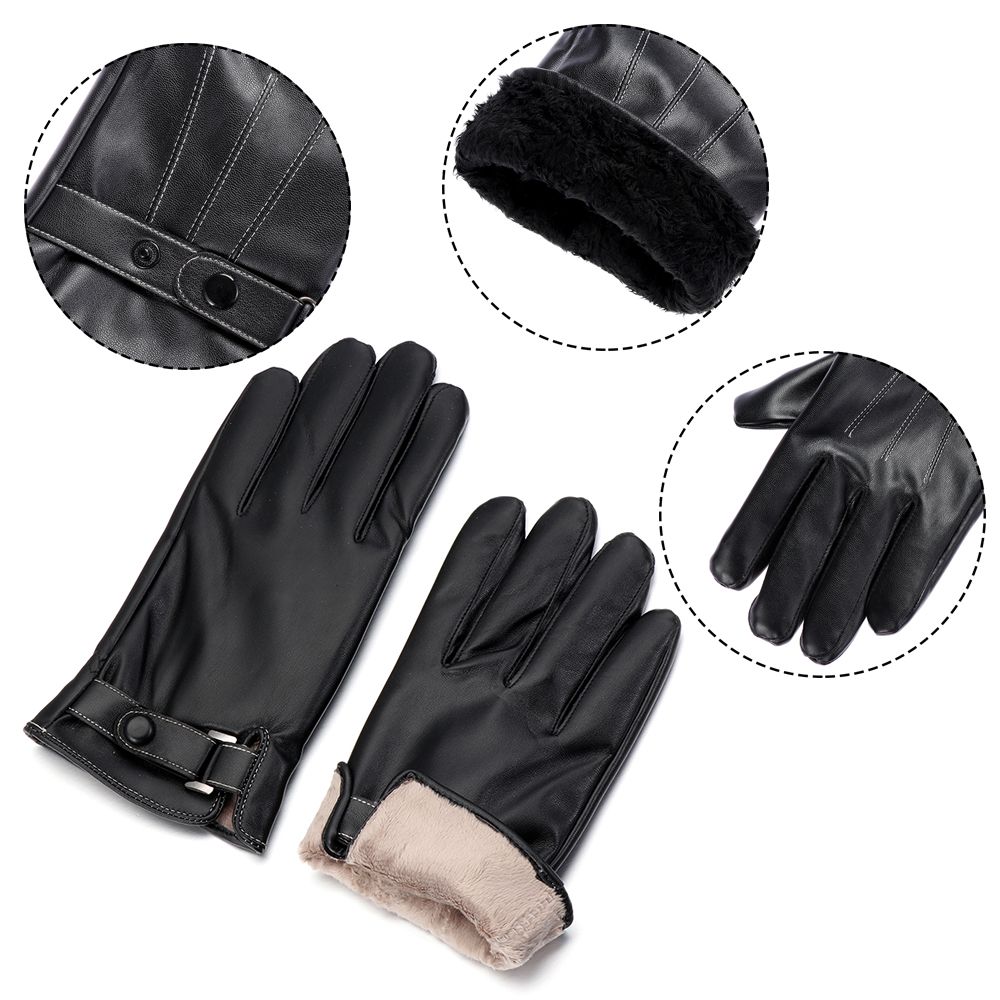 Men's Fleece Thermal Leather G - Driving Gloves Leather review and price