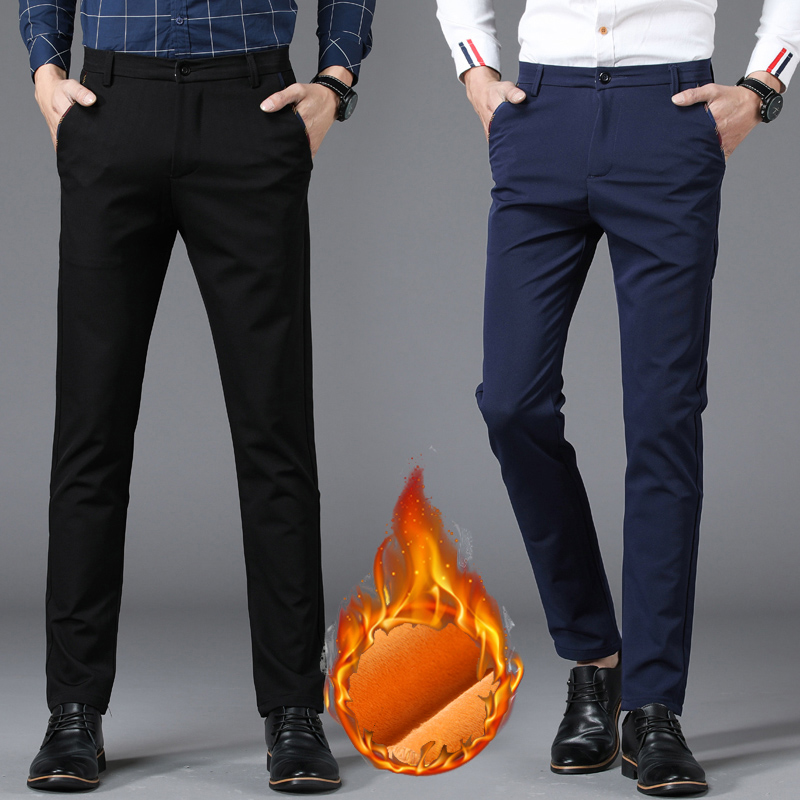 Winter New Men's Warm Thermal  - Formal Trouser Stretch review and price