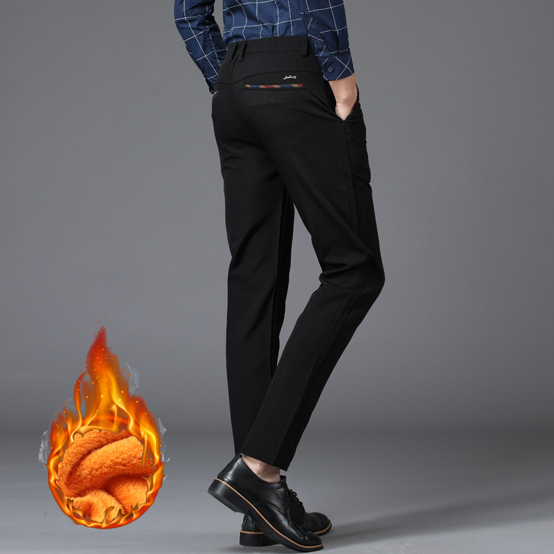 Winter New Men's Warm Thermal  - Formal Trouser Stretch review and price