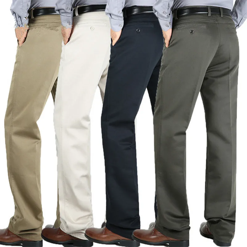 White Pants Men Office Formal  - Formal Trouser Stretch review and price