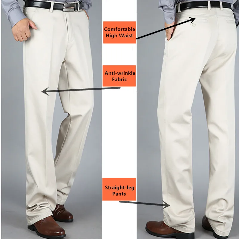 White Pants Men Office Formal  - Formal Trouser Stretch review and price