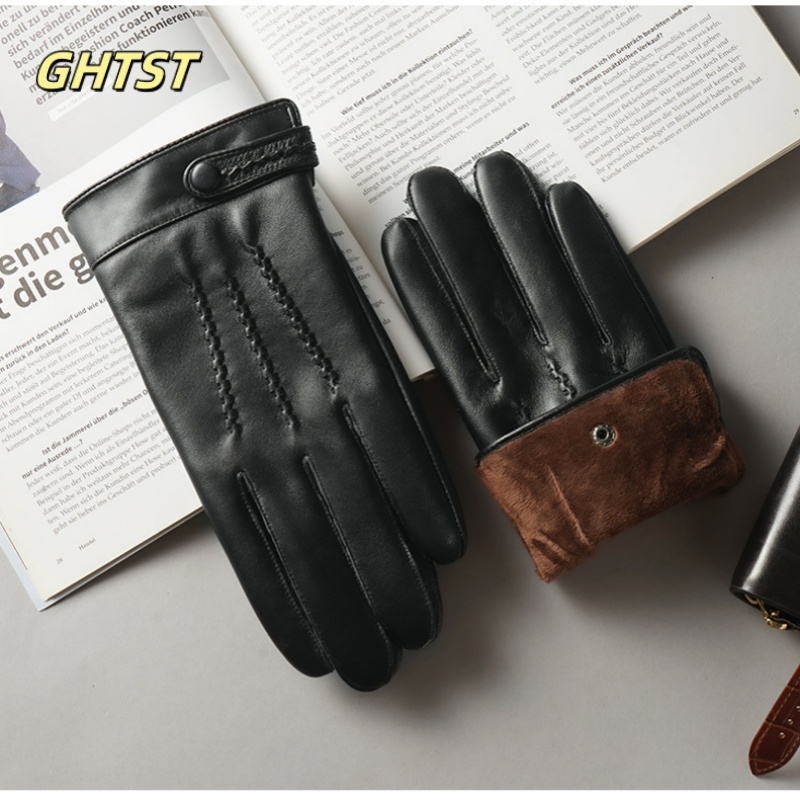 2025 New Men Winter Genuine Le - Driving Gloves Leather review and price