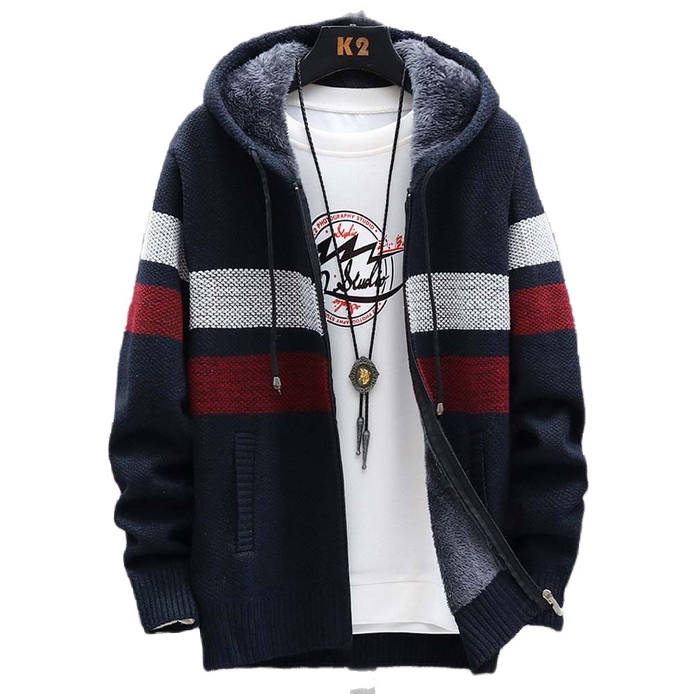 Men's Striped Sweater Coat Thi - Men'S Fashion Zip Sweater review and price