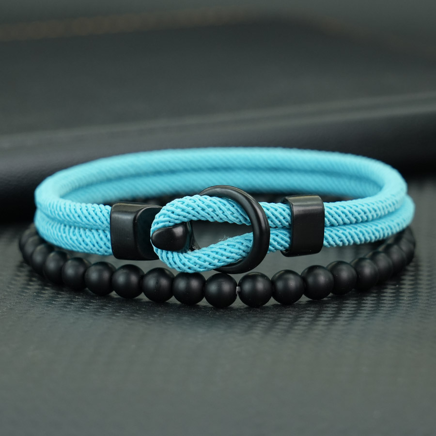 Trendy 2Pcs Beads Cord Bracele - Milan Men'S Fashion review and price