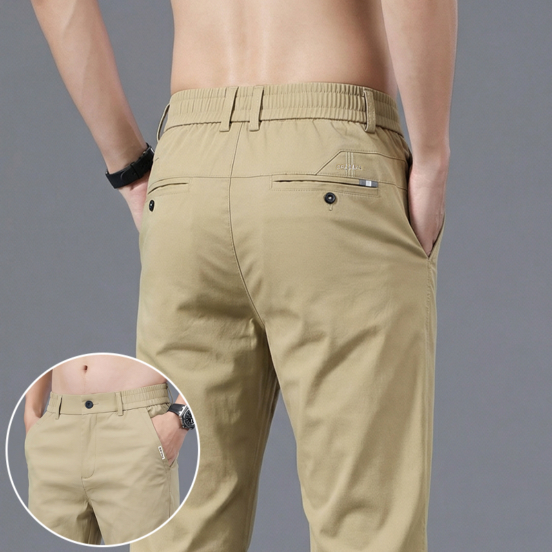 Men's Ice Silk Slim Straight L - Formal Trouser Stretch review and price