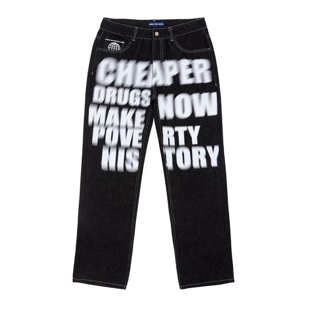 Best Selling blur letter print - Men'S Fashion Nova Jeans review and price