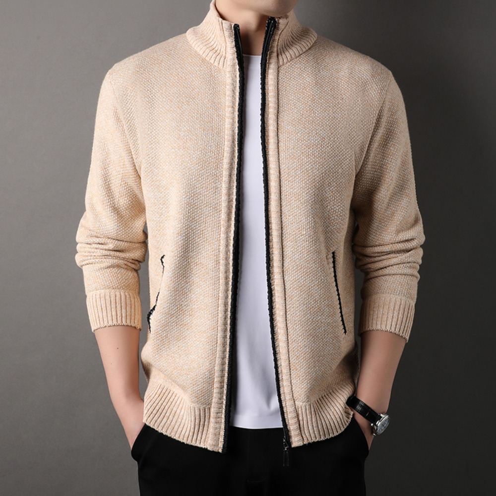 Men's Stand-up Collar Knit Swe - Men'S Fashion Zip Sweater review and price