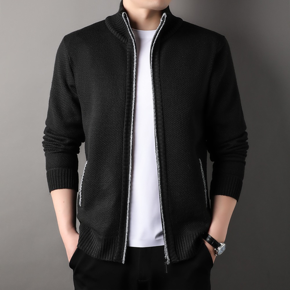 Men's Stand-up Collar Knit Swe - Men'S Fashion Zip Sweater review and price
