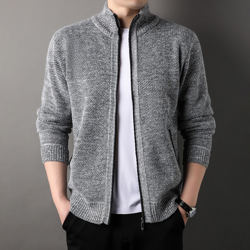 Men's Stand-up Collar Knit Swe - Men'S Fashion Zip Sweater review and price