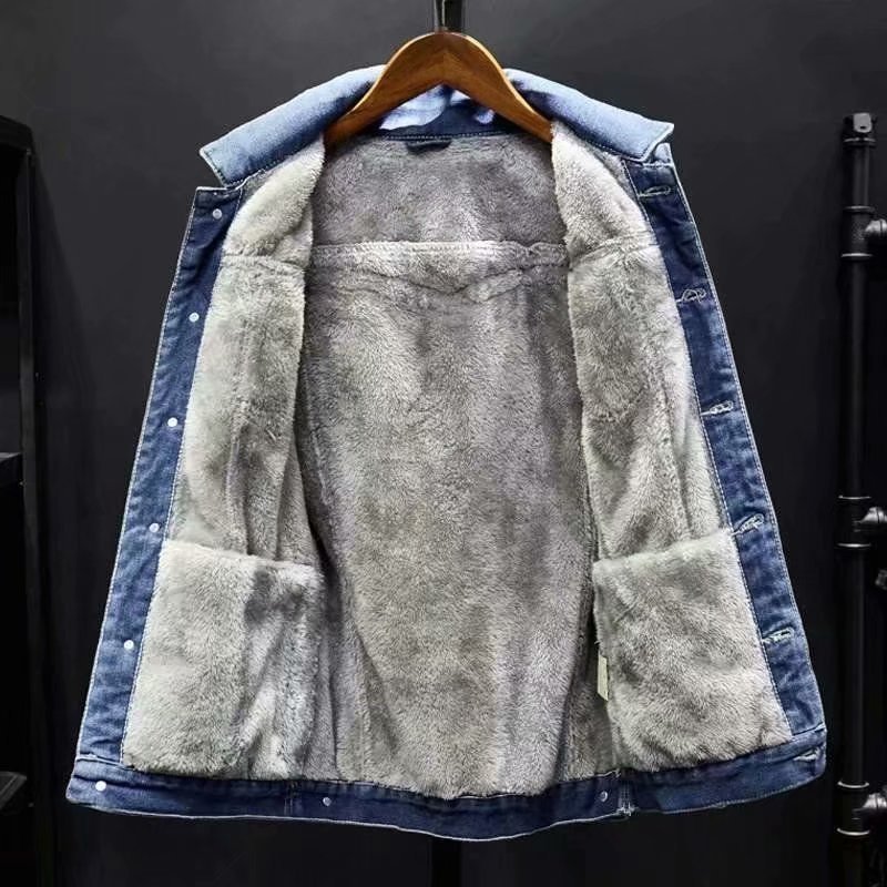 Men Fleece Lined Denim Jacket  - Sherpa Jacket Fleece review and price