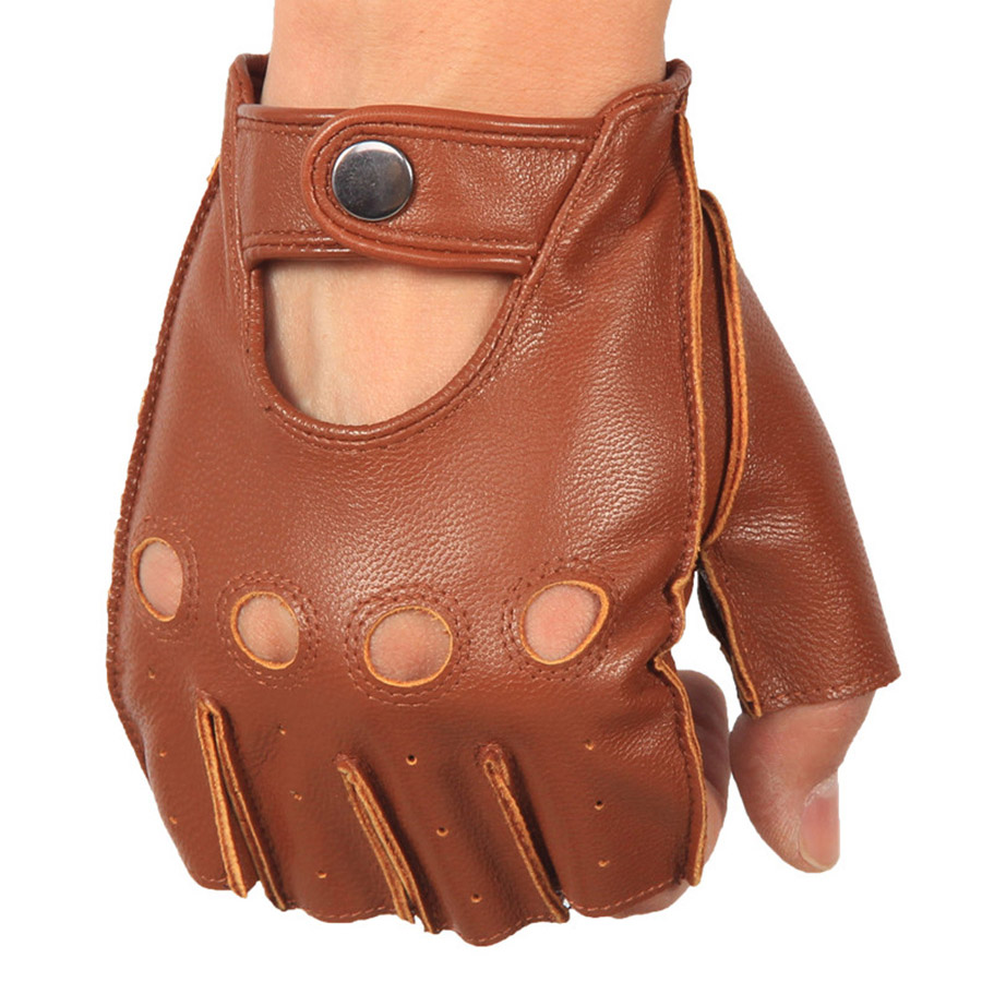 High Quality Man's Half Finger - Driving Gloves Leather review and price