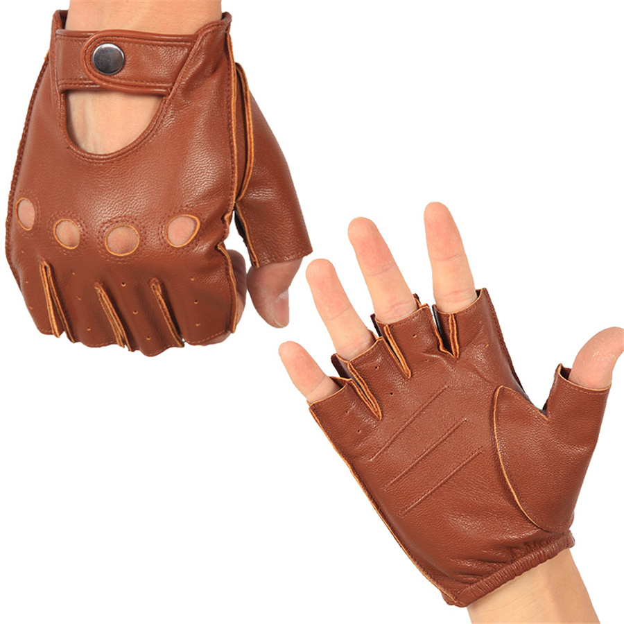 High Quality Man's Half Finger - Driving Gloves Leather review and price