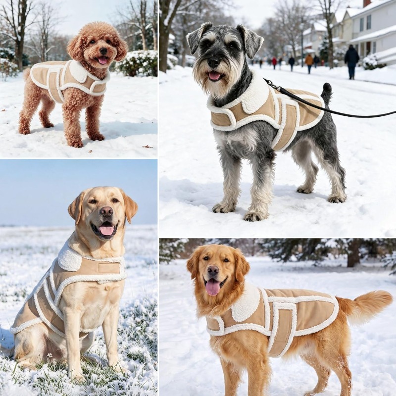 Winter Dog Coat Medium Breed S - Sherpa Jacket Fleece review and price