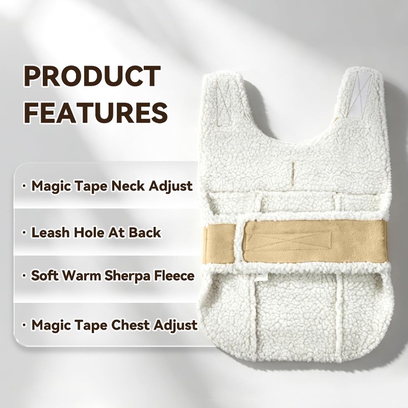 Winter Dog Coat Medium Breed S - Sherpa Jacket Fleece review and price