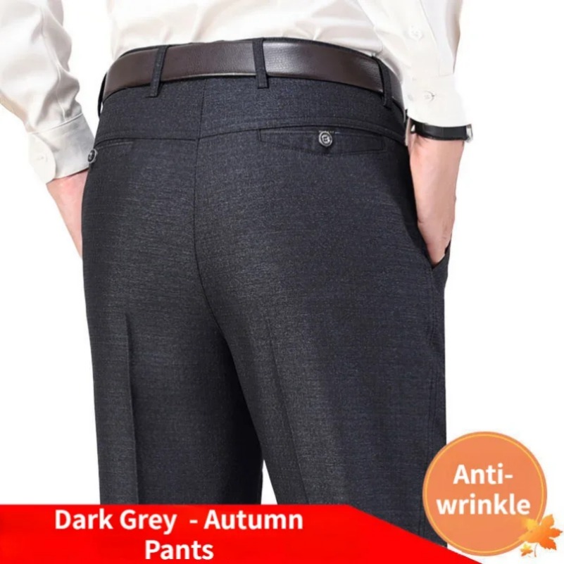 Mens Autumn Thick Casual Suit  - Formal Trouser Stretch review and price
