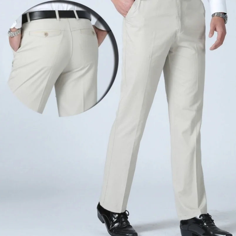 Men's Summer Thin Casual Suit  - Formal Trouser Stretch review and price