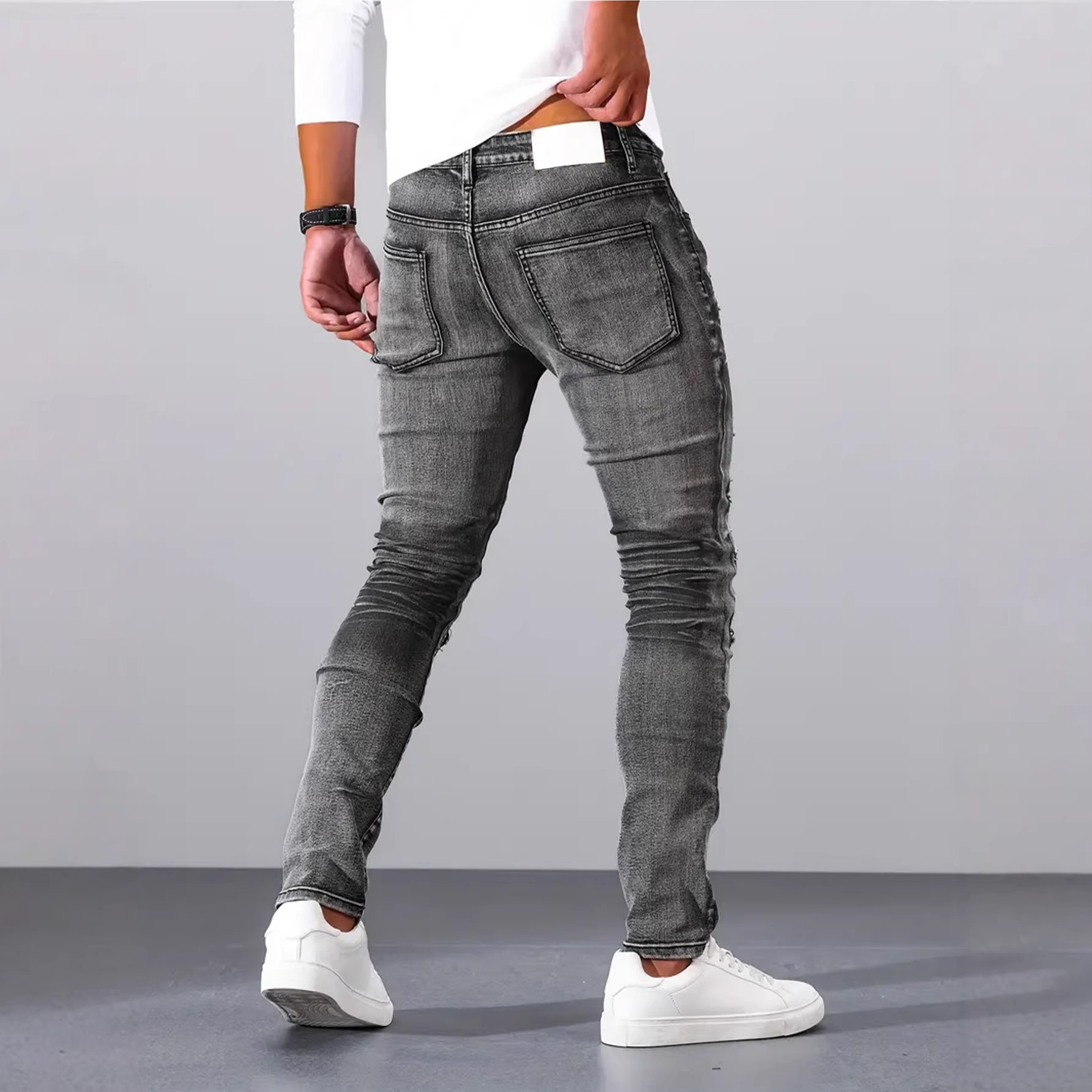 Men Grey Slim Simple Casual Da - Men'S Fashion Nova Jeans review and price