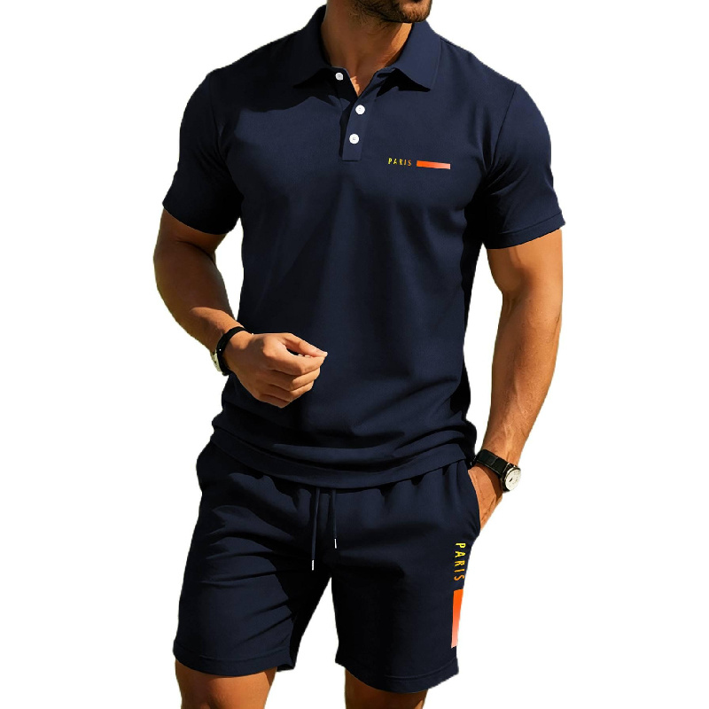 PARIS Print Men's high-end sum - Men'S Fashion Polo review and price