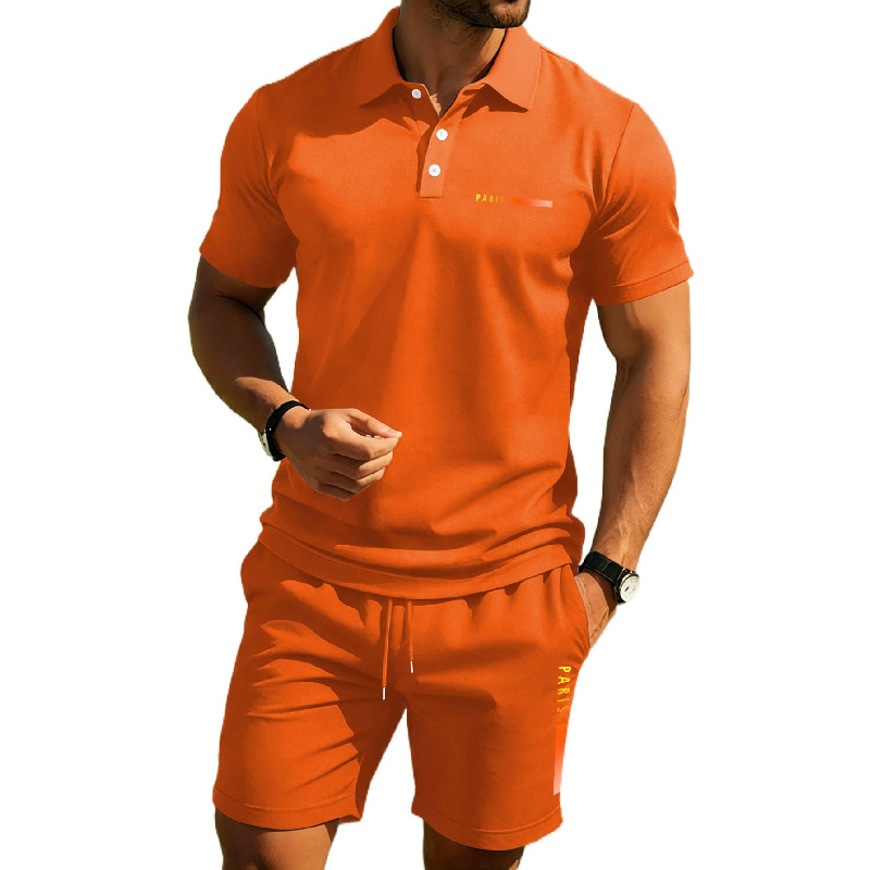 PARIS Print Men's high-end sum - Men'S Fashion Polo review and price