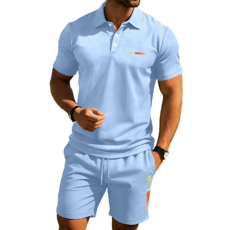 PARIS Print Men's high-end sum - Men'S Fashion Polo review and price