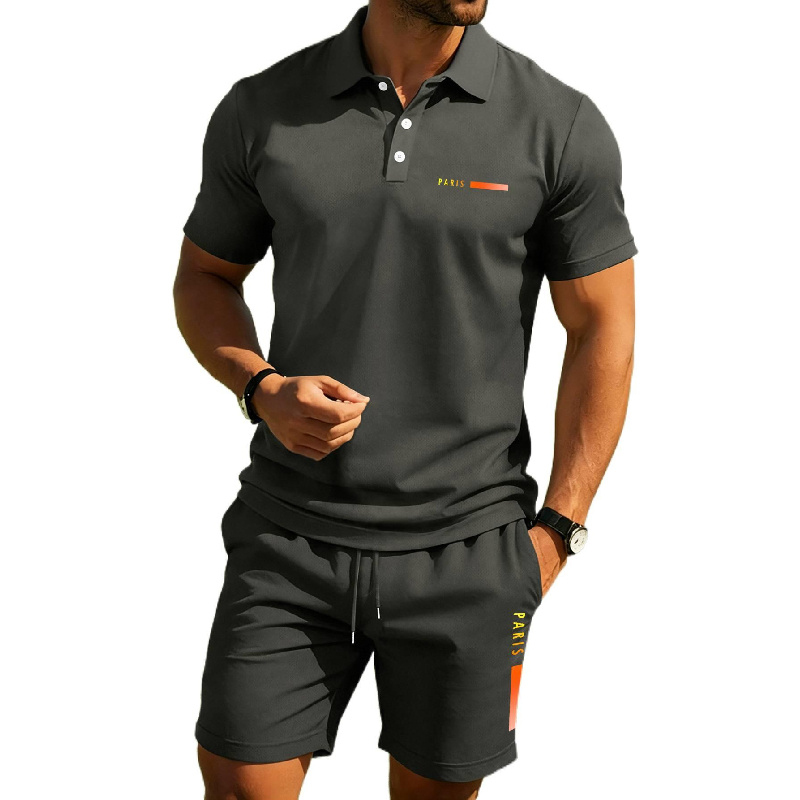 PARIS Print Men's high-end sum - Men'S Fashion Polo review and price