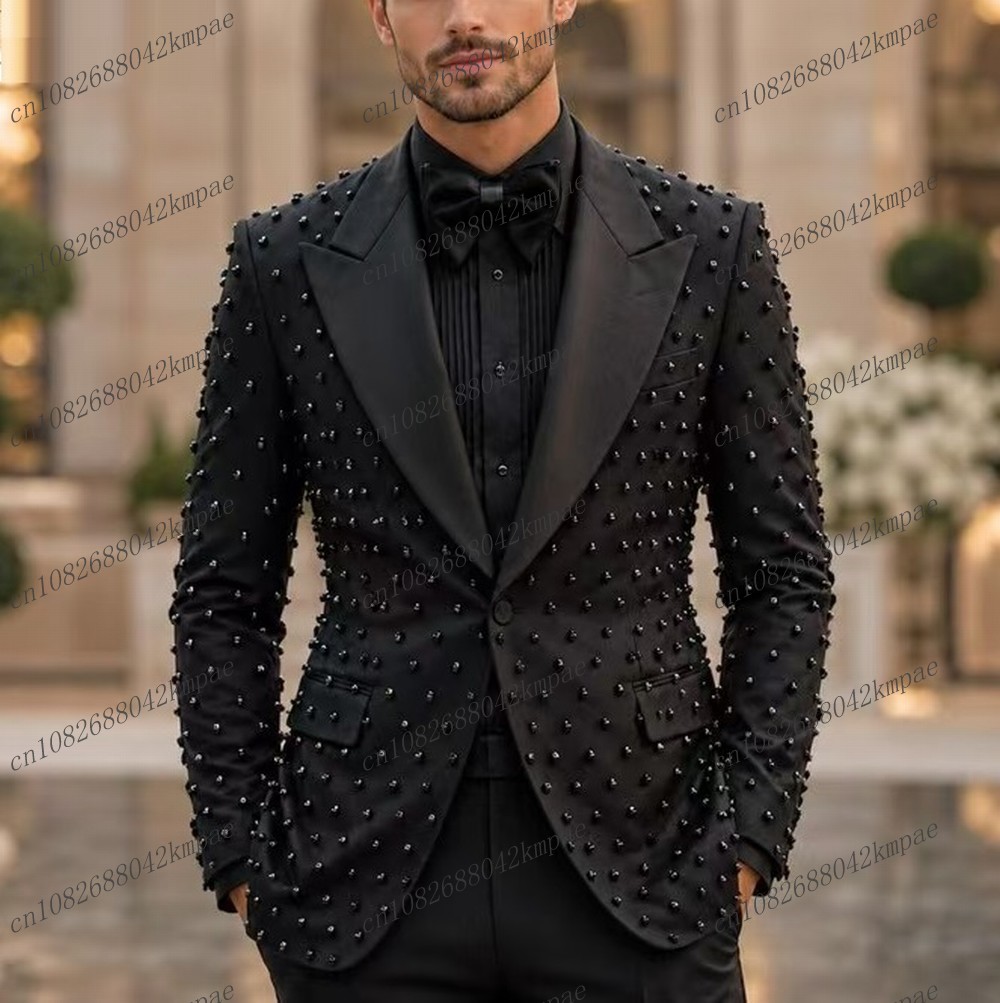 Fashion Pearl Black Men Suit P - Mens Fashion Blazer review and price
