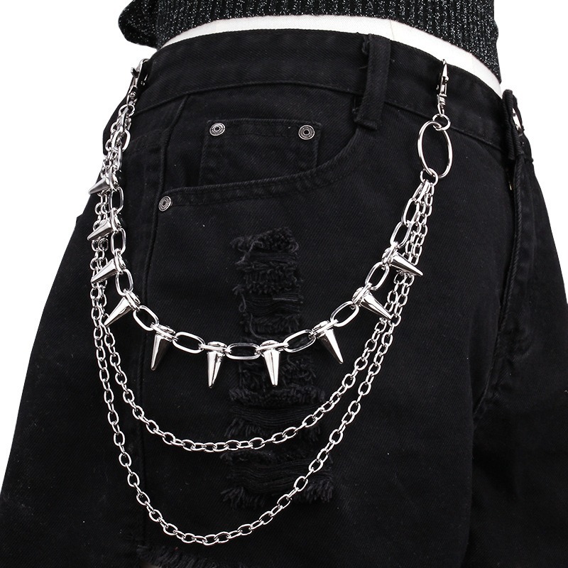 Hip Hop Punk Rock Metal Pants  - Men'S Fashion Trousers review and price
