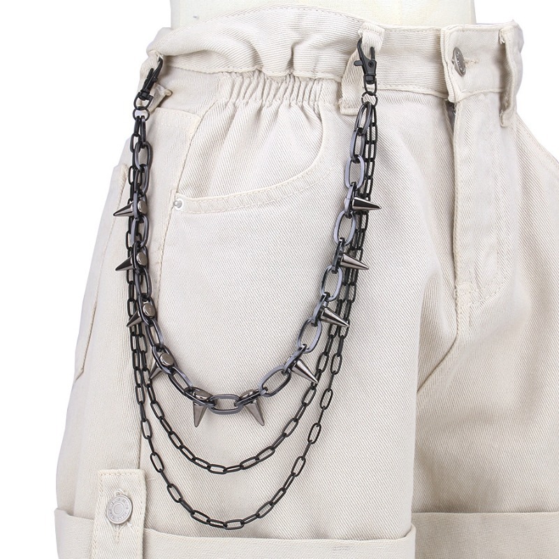 Hip Hop Punk Rock Metal Pants  - Men'S Fashion Trousers review and price