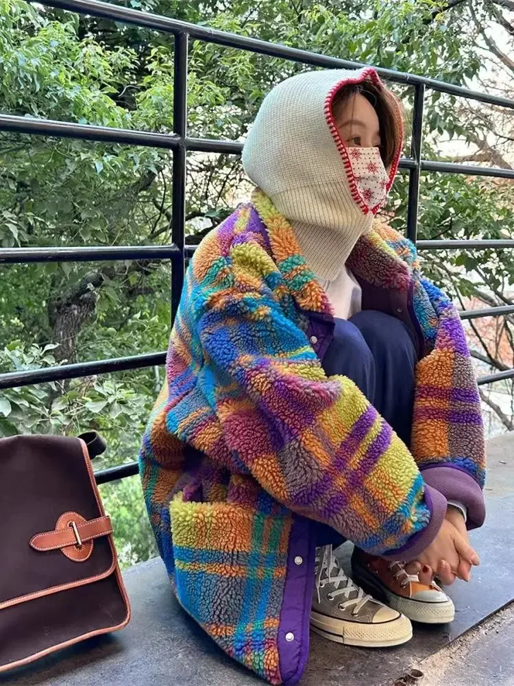 Women Coat Polar Fleece Plaid  - Sherpa Jacket Fleece review and price
