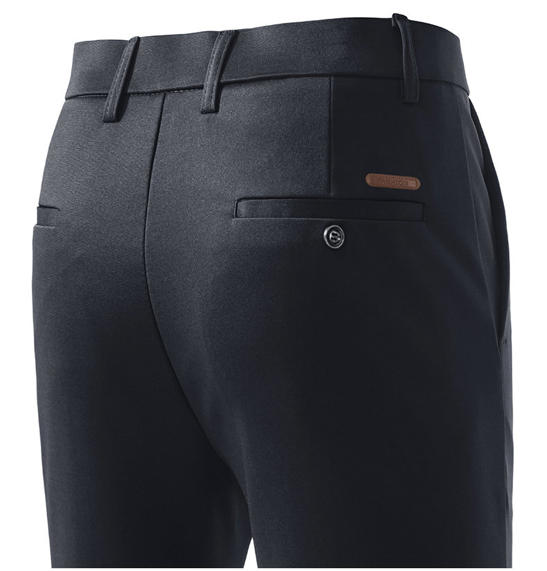 Solid Black Men Comfort Stretc - Formal Trouser Stretch review and price