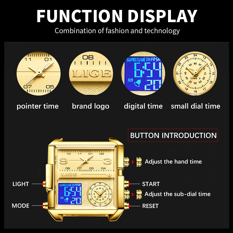 LIGE 2026 New Golden Quartz Wa - Men'S Fashion Week 2026 review and price