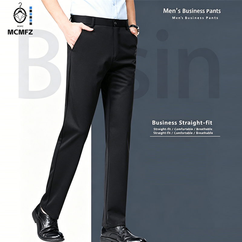 Mens Loose Straight Leg Four W - Formal Trouser Stretch review and price