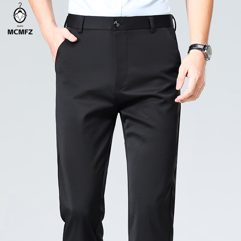 Mens Loose Straight Leg Four W - Formal Trouser Stretch review and price