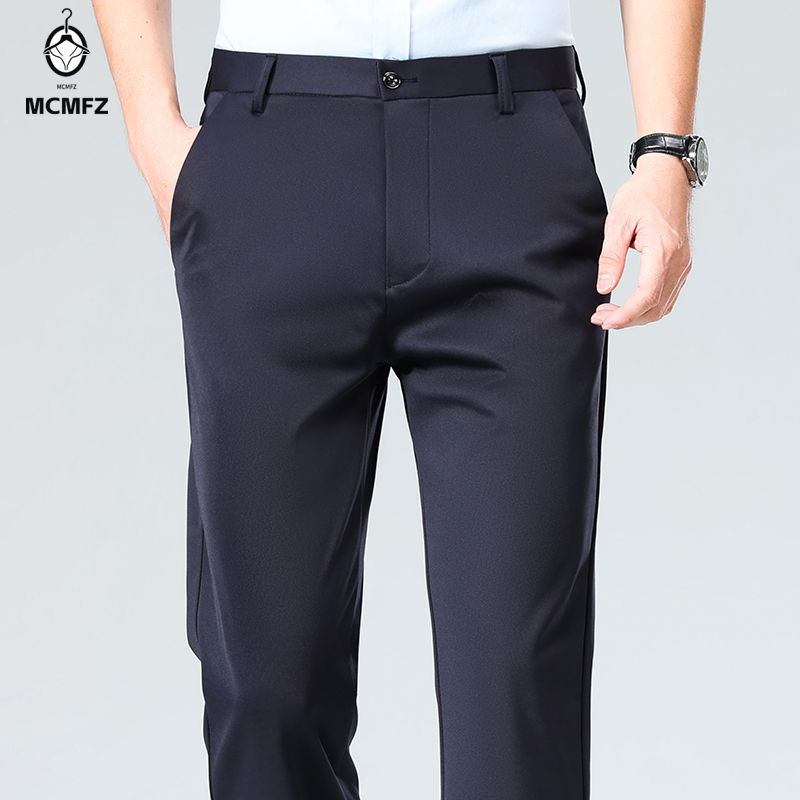 Mens Loose Straight Leg Four W - Formal Trouser Stretch review and price