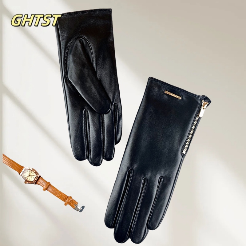 Fashion Real Sheepskin Motorcy - Driving Gloves Leather review and price