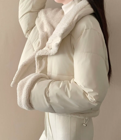 Women Sherpa Collar Puffer Jac - Sherpa Jacket Fleece review and price