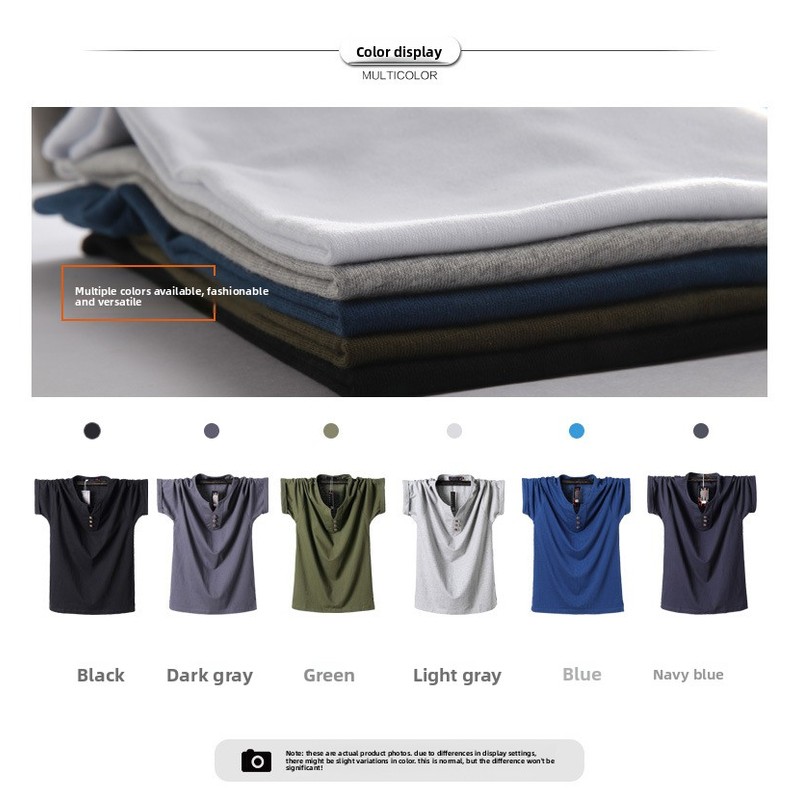 QICHE Heavy Cotton V Neck Tee  - Men'S Fashion For Big Guys review and price